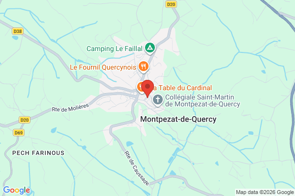 Carte de l'emplacement 82270 Montpezat-de-Quercy