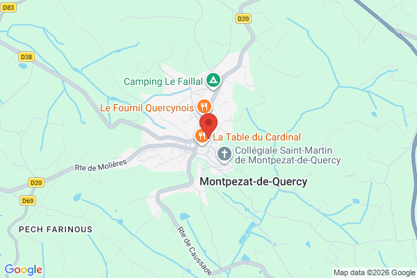 Carte de l'emplacement 82270 Montpezat-de-Quercy