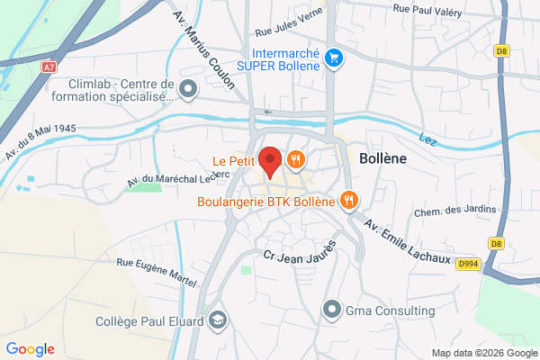 Carte de 12 Place Henri Reynaud de la Gardette, Bollène
