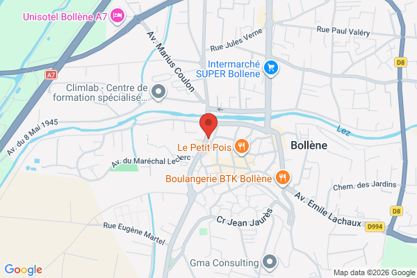 Carte de 11 Place Félix Charpentier, Bollène
