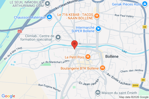 Carte de 32 Avenue Pasteur, Bollène