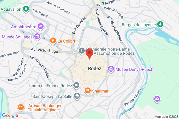 Carte de Rue du Touat, Rodez, France
