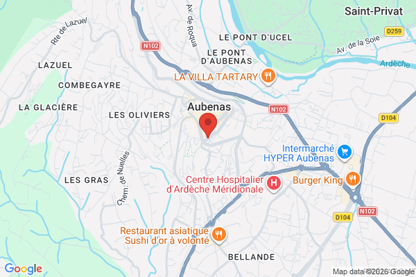 Carte de l'emplacement La Halle aux vêtements