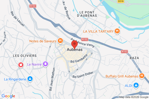 Carte de Aubenas, France