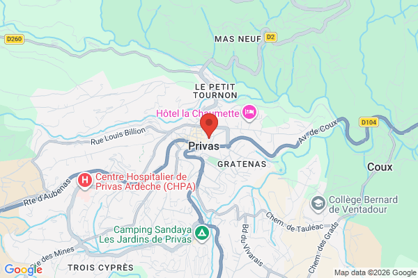 Carte de l'emplacement 07000 Privas