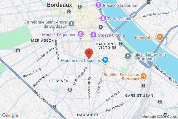 Carte de l'emplacement 33000 Bordeaux