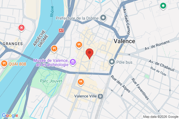 Carte de 20 Rue Emile Augier, Valence, France