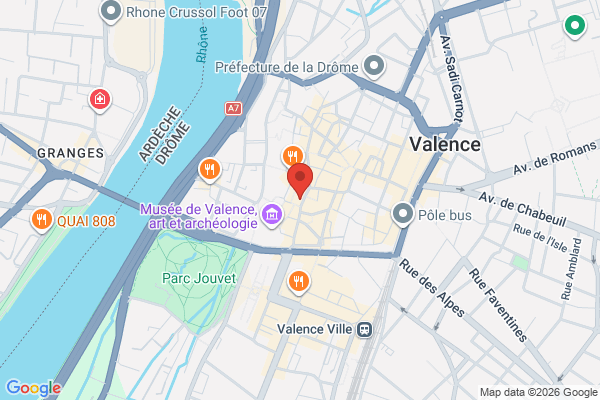 Carte de 50 Grande Rue, 26000 Valence, France