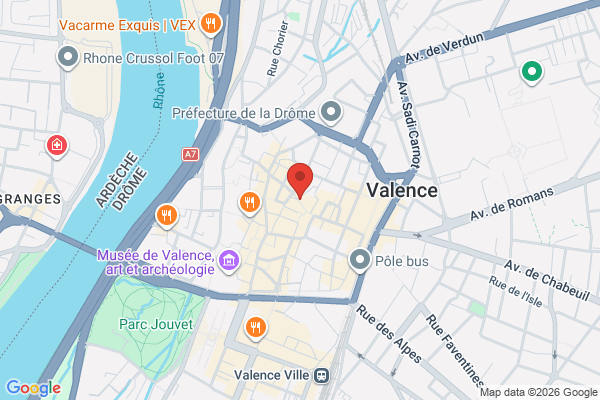 Carte de Valence, France