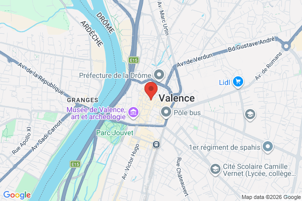 Carte de l'emplacement 26000 Valence