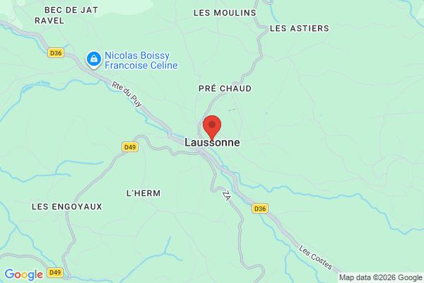 Carte de l'emplacement 43150 Laussonne