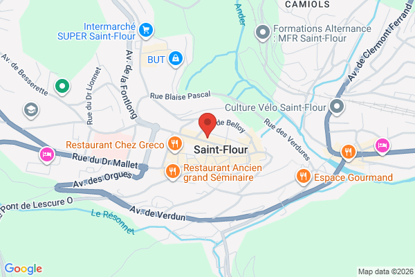 Carte de 18 Rue du Collège, Saint-Flour, France