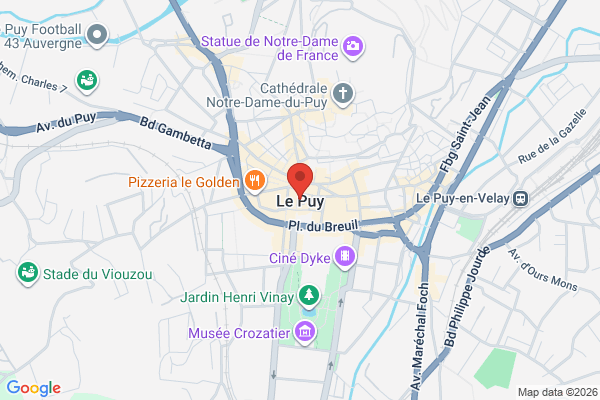 Carte de Le Puy-en-Velay, France