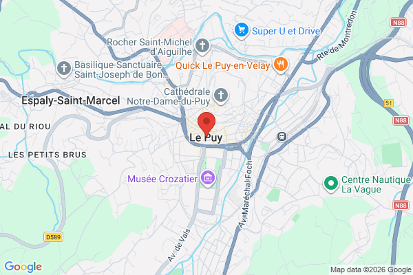 Carte de l'emplacement 43000 Le Puy-en-Velay