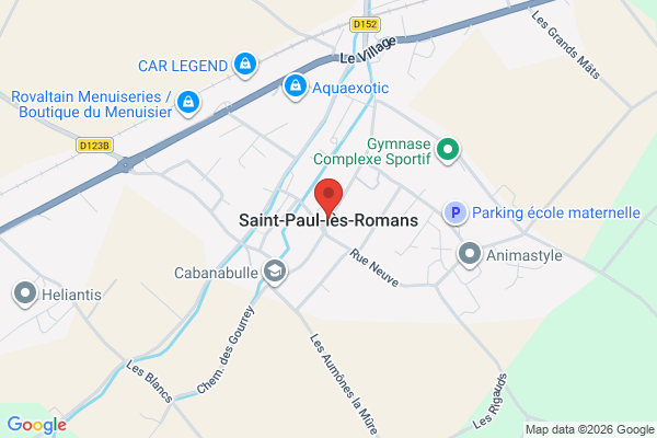 Carte de Saint-Paul-lès-Romans, France