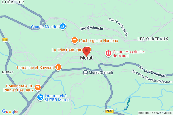 Carte de Murat, France