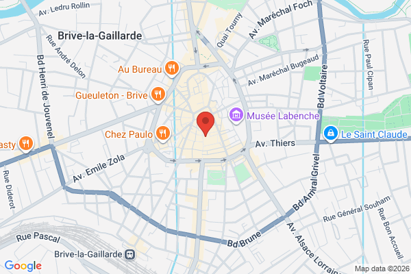 Carte de 15 Rue du Lieutenant Colonel Farro, 19100 Brive-la-Gaillarde, France