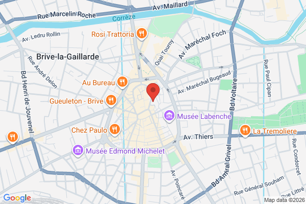 Carte de Brive-la-Gaillarde, France