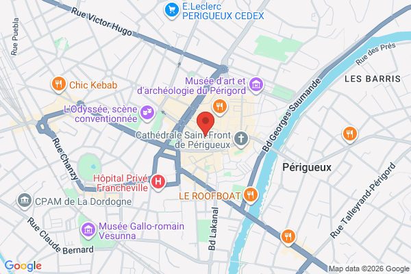 Carte de 3 Place de l'Hôtel de ville, Périgueux, France