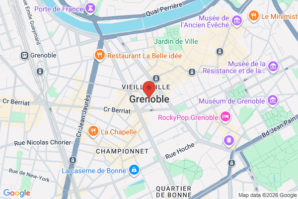 Carte de Grenoble, France