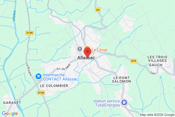 Carte de l'emplacement 19240 Allassac