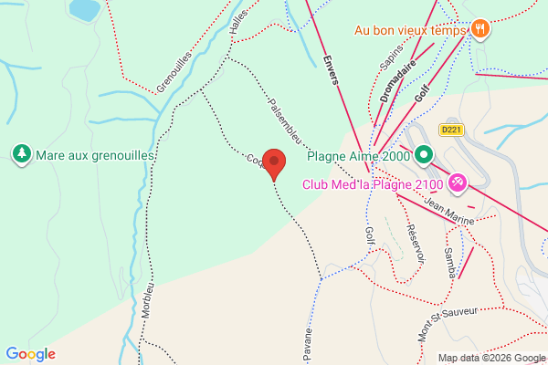 Carte de La Plagne, Aime, France