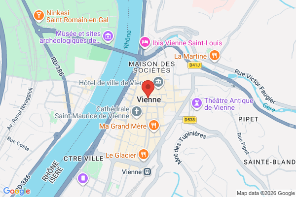 Carte de Vienne, France