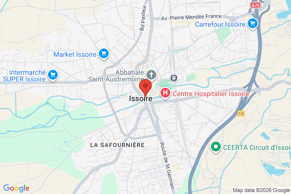 Carte de l'emplacement 63500 Issoire