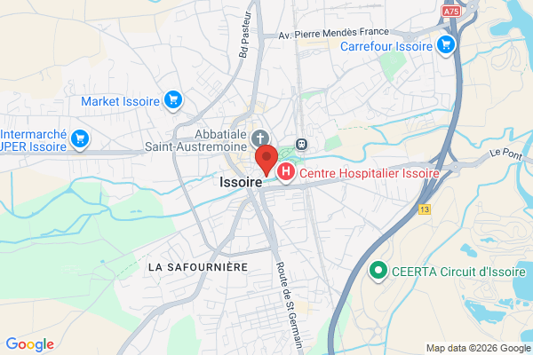 Carte de l'emplacement 63500 Issoire