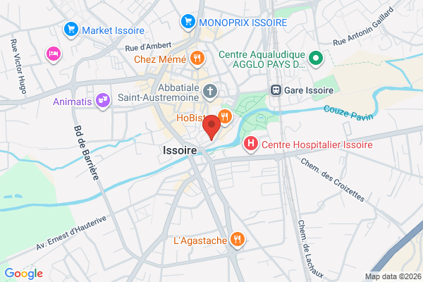 Carte de 50 Boulevard Triozon Bayle, Issoire, France