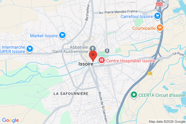 Carte de l'emplacement 63500 Issoire