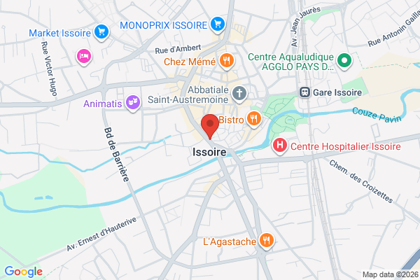 Carte de 4 Boulevard de la Sous-Préfecture, Issoire, France
