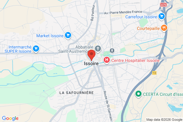 Carte de l'emplacement 63500 Issoire