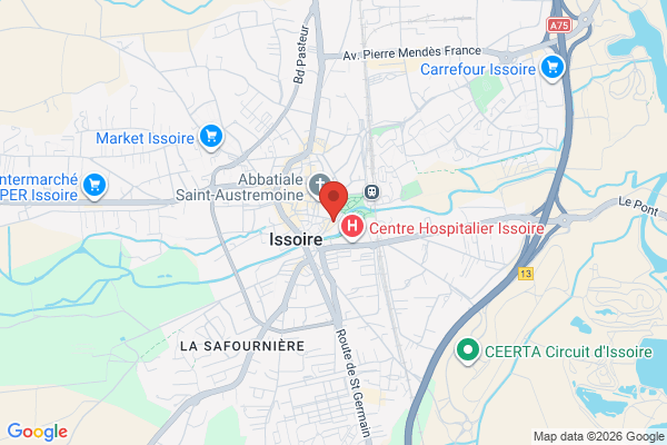 Carte de l'emplacement 63500 Issoire