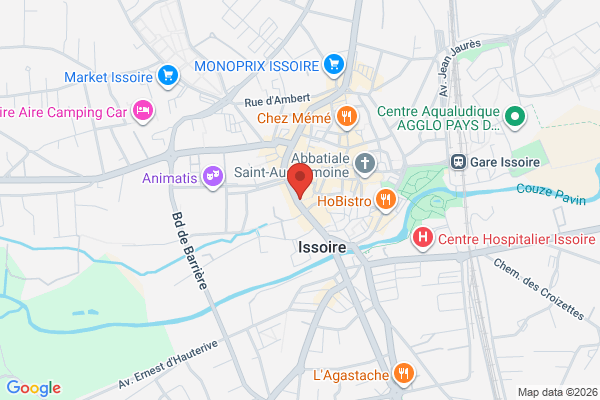 Carte de 12 Boulevard de la Manlière, Issoire, France
