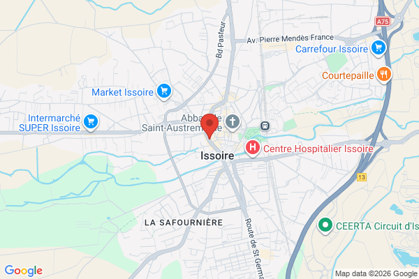 Carte de l'emplacement 63500 Issoire