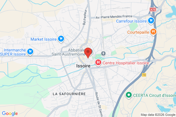 Carte de l'emplacement 63500 Issoire