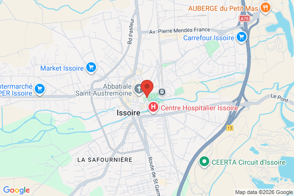 Carte de l'emplacement 63500 Issoire