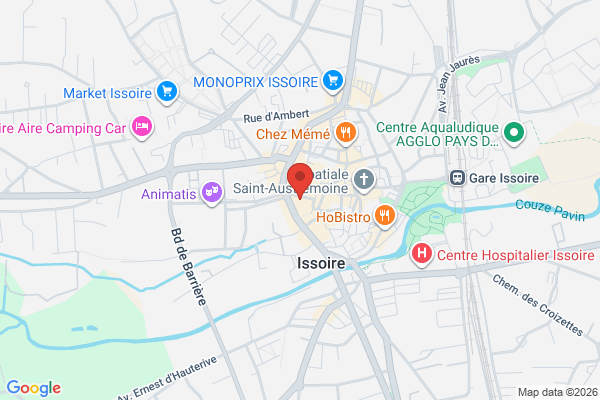 Carte de 3 Rue de Châteaudun, Issoire, France