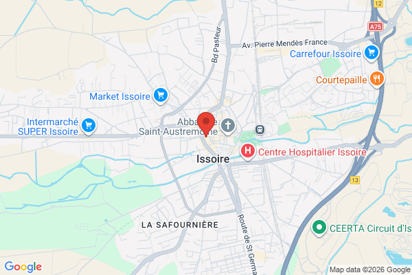 Carte de l'emplacement 63500 Issoire