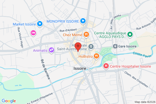 Carte de 9 Place de la République, Issoire, France