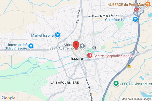 Carte de l'emplacement 63500 Issoire