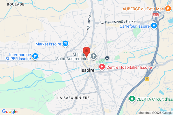 Carte de l'emplacement 63500 Issoire