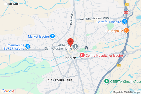 Carte de l'emplacement 63500 Issoire
