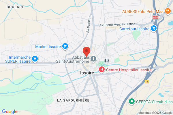 Carte de l'emplacement 63500 Issoire