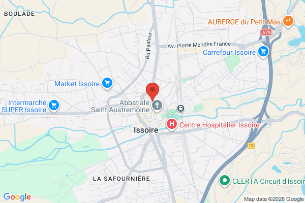Carte de l'emplacement 63500 Issoire