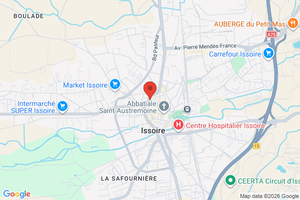 Carte de l'emplacement 63500 Issoire