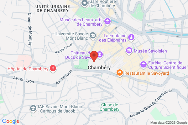 Carte de Chambéry, France