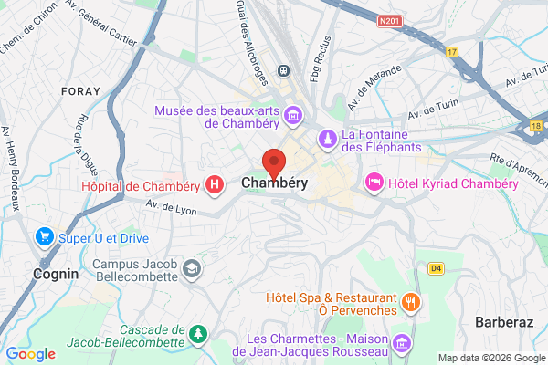 Carte de l'emplacement 73000 Chambéry