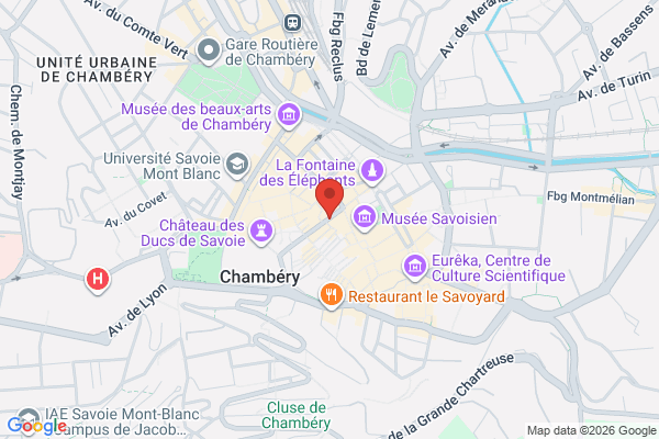 Carte de Rue de Boigne, Chambéry, France